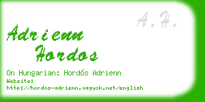 adrienn hordos business card